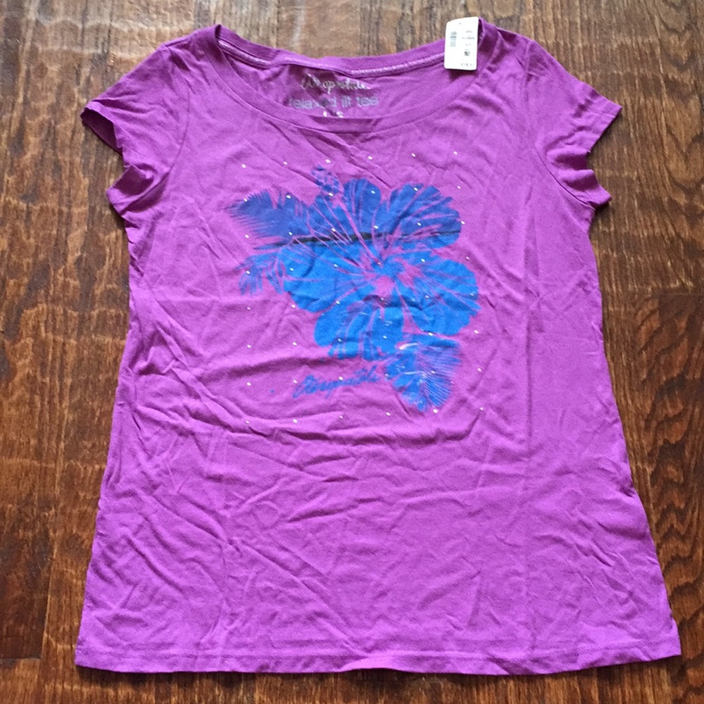 Aeropostale hibiscus relaxed fit tee